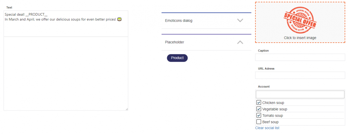 Social placeholders Social placeholders