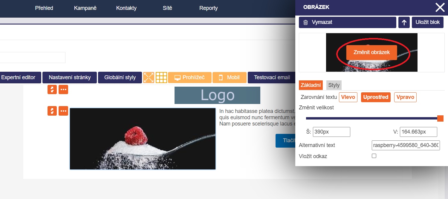 Změna obrázku Změna obrázku