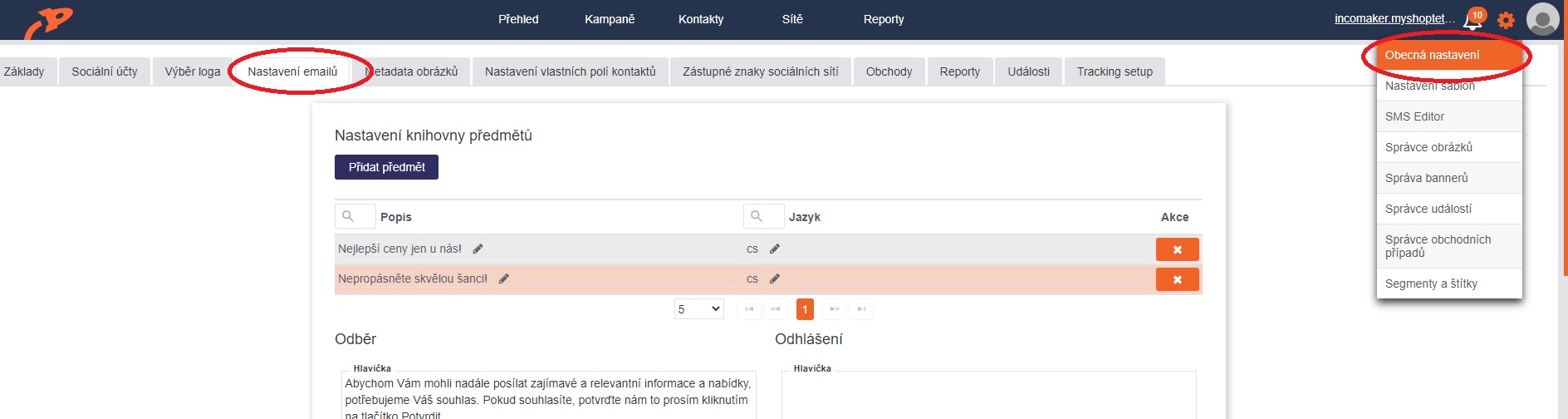 Knihovna předmětů Knihovna předmětů