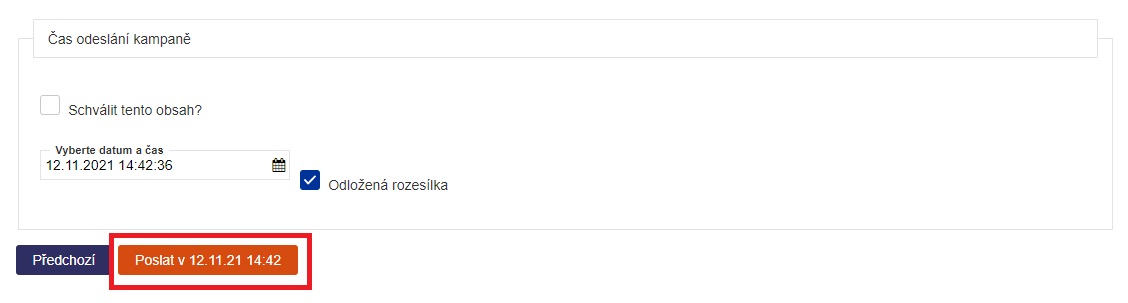 Naplánovaná kampaň Naplánovaná kampaň