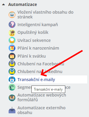 Email po události Email po události