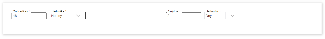 Časování vložení a vyjmutí z okruhu Časování vložení a vyjmutí z okruhu