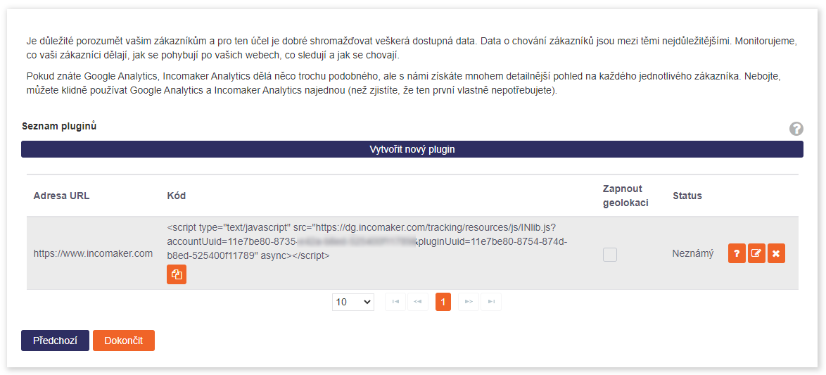Tracking snippets code Tracking snippets code