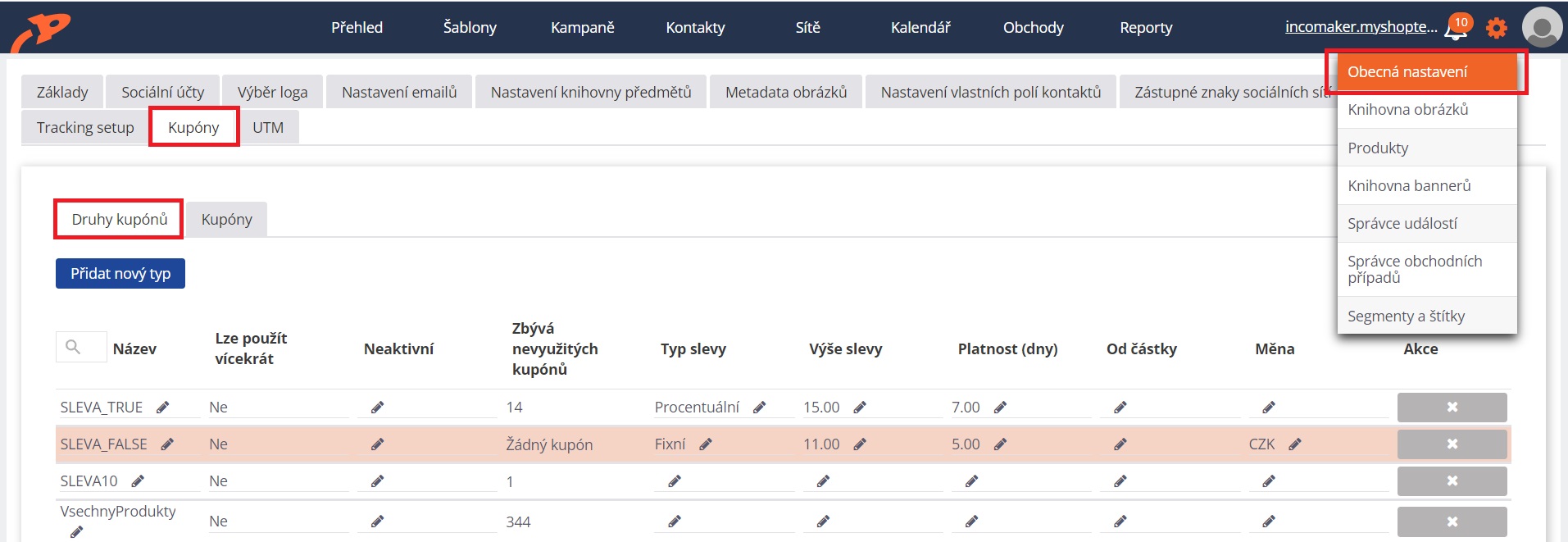 Slevove kupony Shoptet Slevove kupony Shoptet